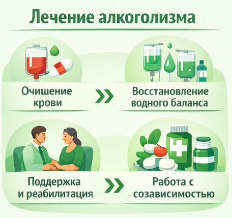лечение алкоголизма в Вытегре этапы
